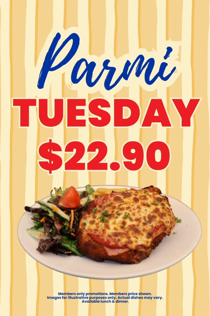Tuesday - Parmi - $22.90 - Members promotion