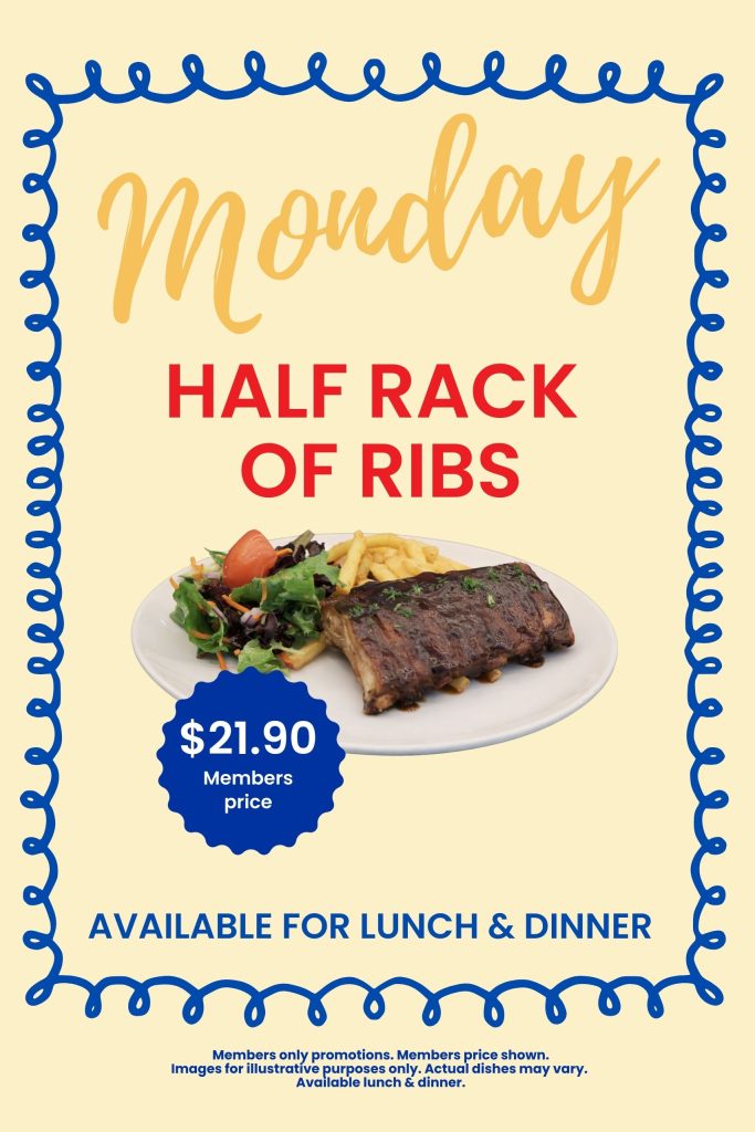 Ribs Monday members offer